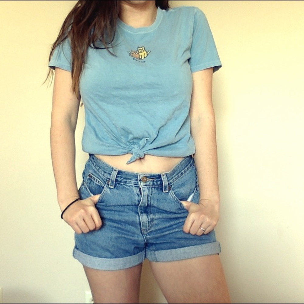 Peace blue crop Top! - Picture 1 of 7